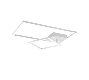 Plafoniera LED con snodo, metallo, bianco, L 63 cm, Padella