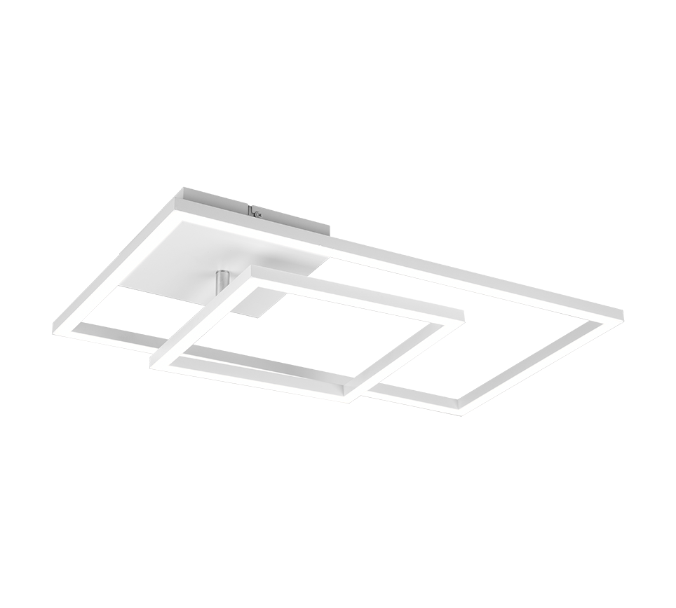 Plafoniera LED con snodo, metallo, bianco, L 63 cm, Padella
