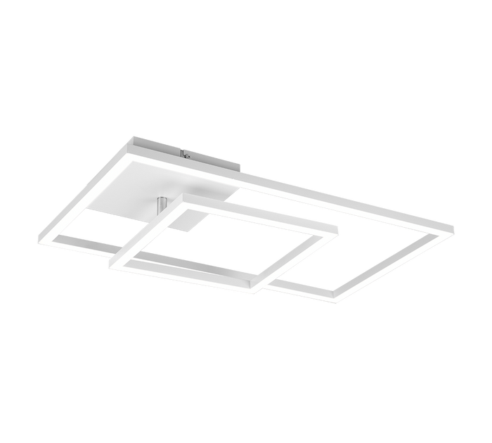 Plafoniera LED con snodo, metallo, bianco, L 63 cm, Padella