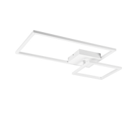 Plafoniera LED con snodo, metallo, bianco, L 63 cm, Padella