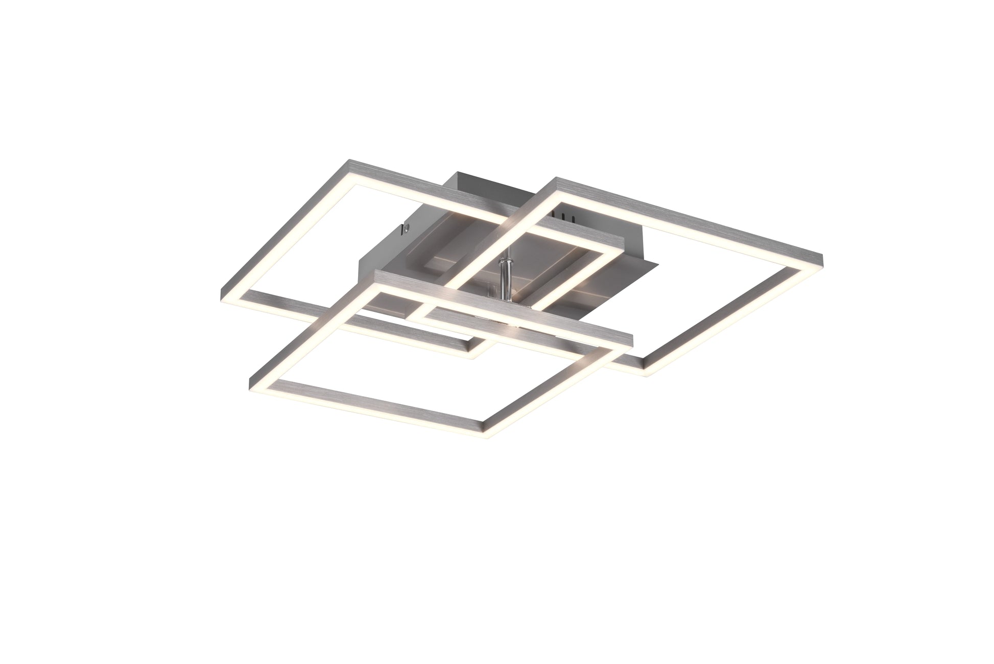 Plafoniera LED 3 quadrati con telecomando Moynash nichel
