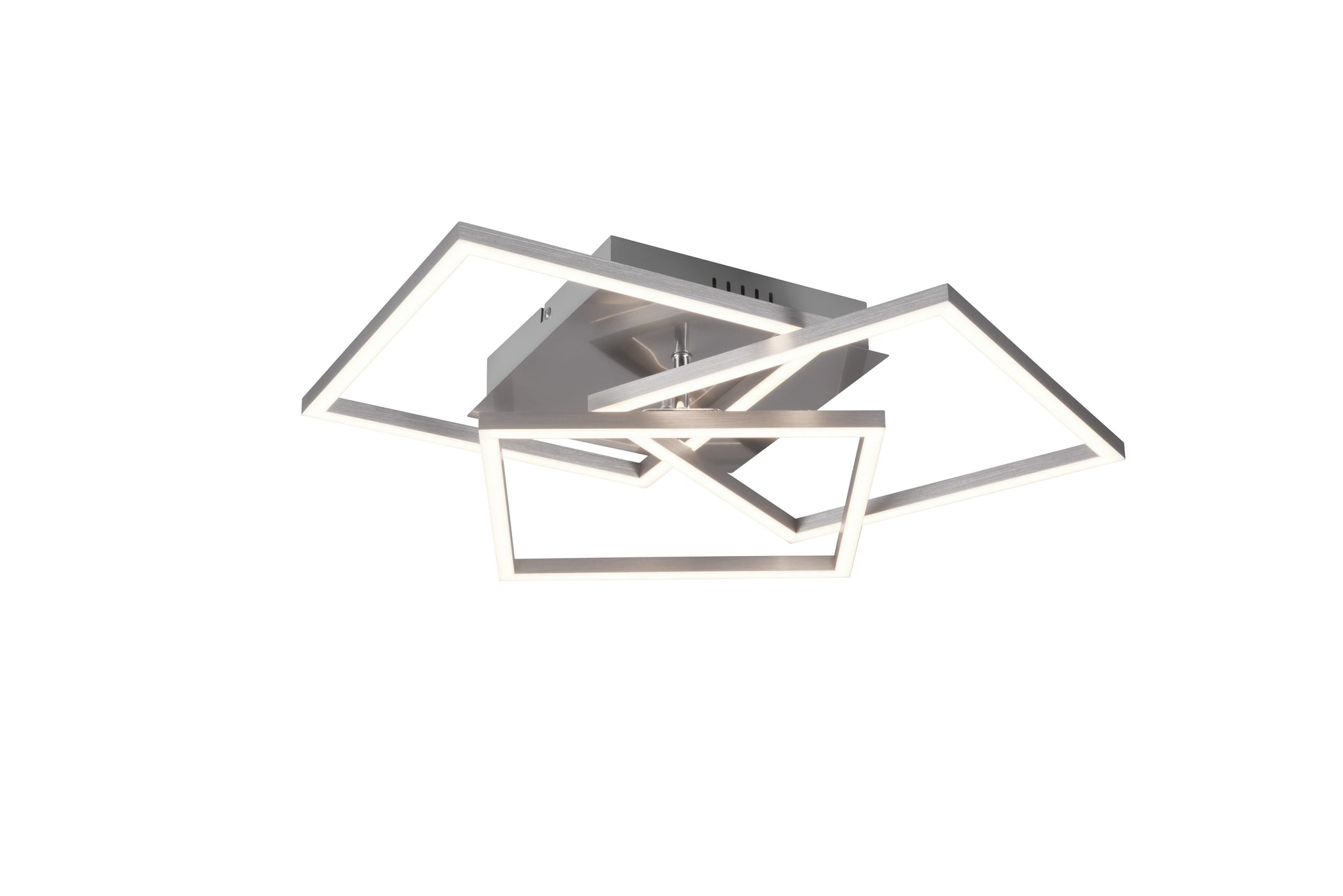 Plafoniera LED 3 quadrati con telecomando Moynash nichel