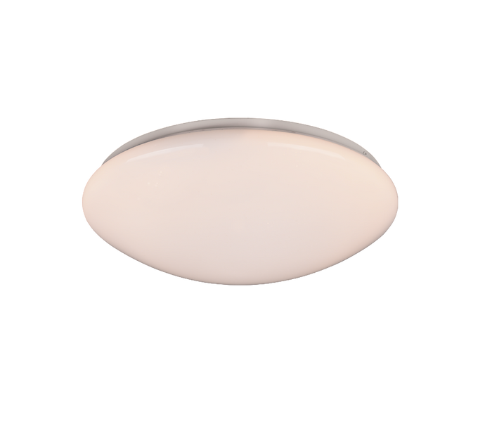 Plafoniera LED, plastica, bianco, 38x10,5x38 cm, Lukida