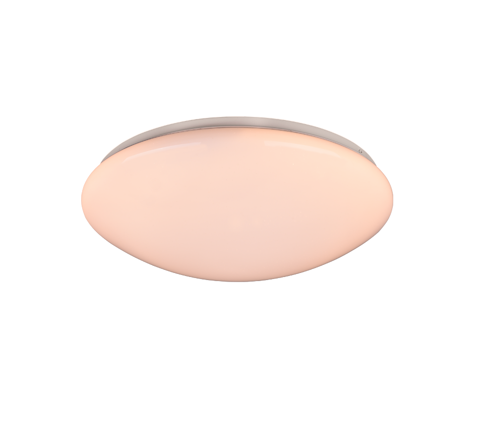 Plafoniera LED, plastica, bianco, 38x10,5x38 cm, Lukida