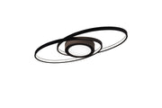 Plafoniera doppia ellisse LED Caen antracite