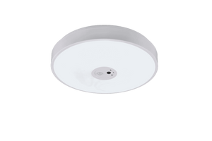 Plafoniera LED con videocamera integrata, plastica, bianco, D40 cm, Aspetta