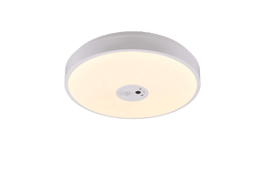 Plafoniera LED con videocamera integrata, plastica, bianco, D40 cm, Aspetta