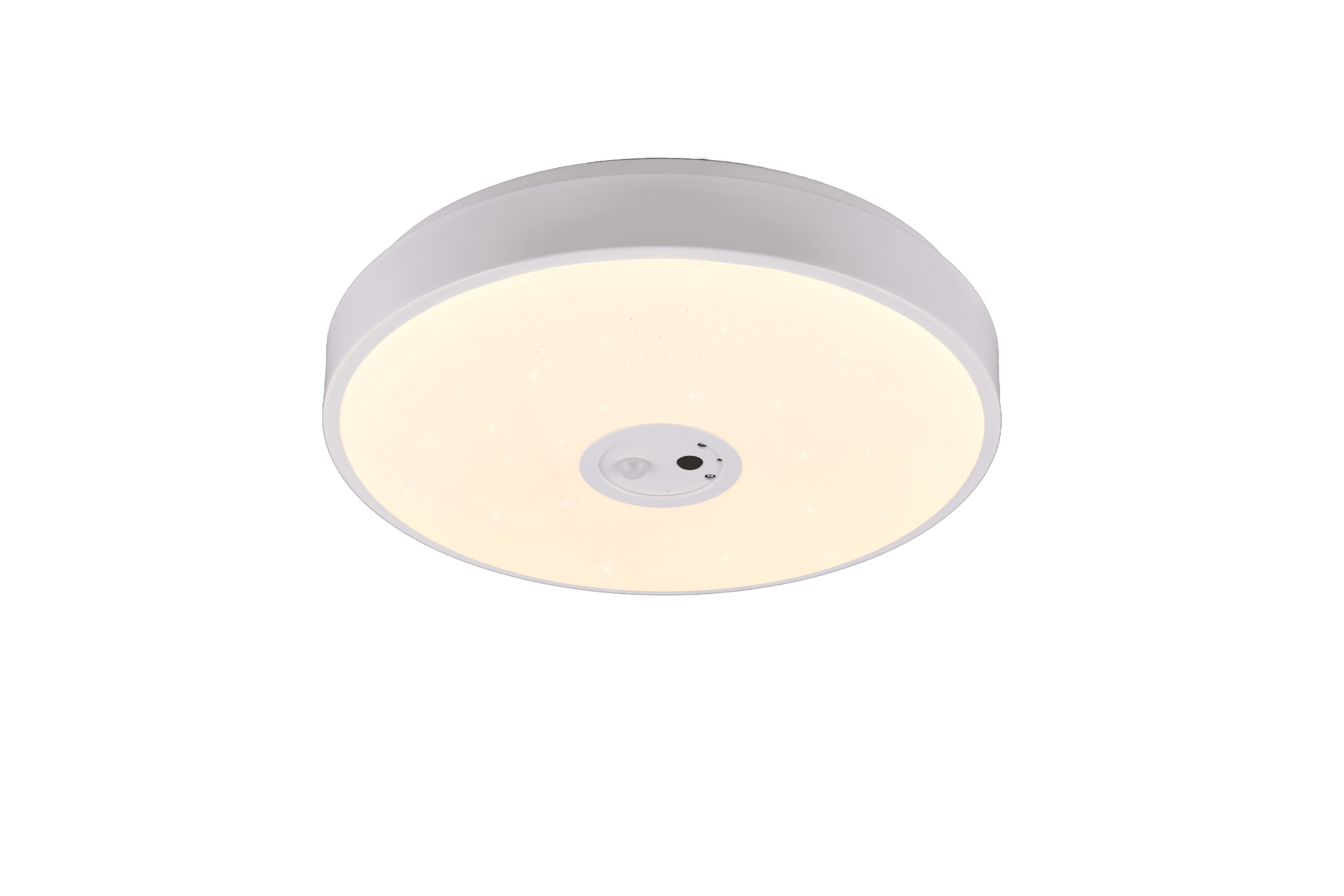 Plafoniera LED con videocamera integrata, plastica, bianco, D40 cm, Aspetta