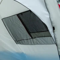 Tenda da Campeggio, per 6-8 Persone, Due Stanze, Gancio per Lanterna, con Borsa, 5,10x2,40x1,80m, Blu