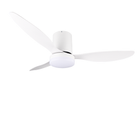 Ventilatore/Plafoniera LED, plastica, bianco opaco, 132x31x132 cm, Göteborg