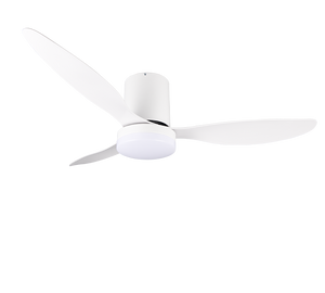 Ventilatore/Plafoniera LED, plastica, bianco opaco, 132x31x132 cm, Göteborg