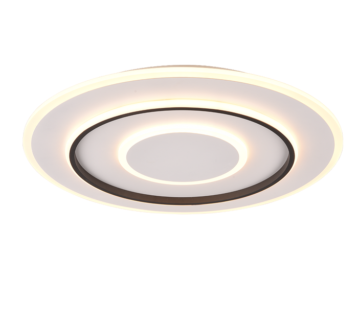 Plafoniera LED, metallo, bianco opaco, 60x6x60 cm, Jora