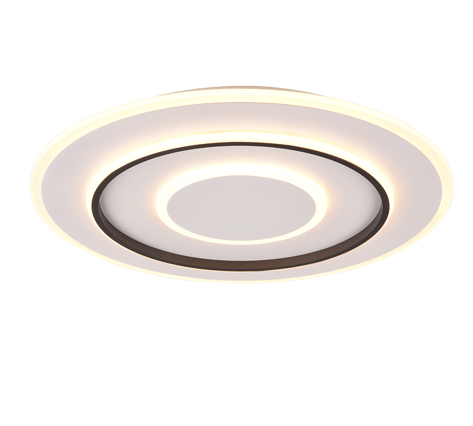 Plafoniera LED, metallo, bianco opaco, 60x6x60 cm, Jora