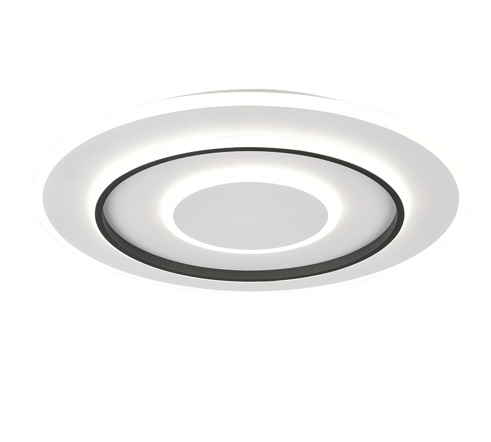 Plafoniera LED, metallo, bianco opaco, 60x6x60 cm, Jora