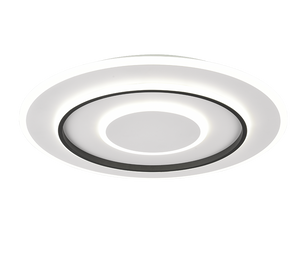 Plafoniera LED, metallo, bianco opaco, 60x6x60 cm, Jora