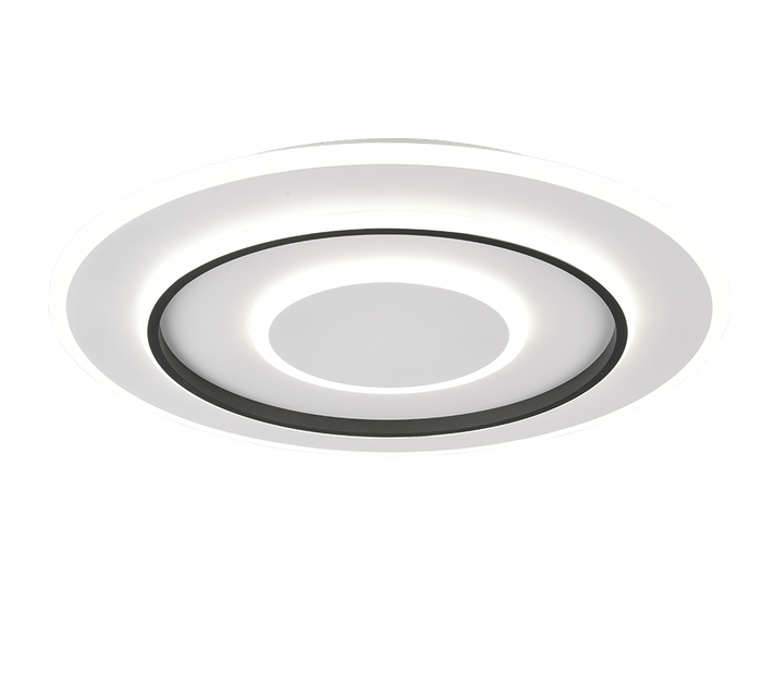 Plafoniera LED, metallo, bianco opaco, 60x6x60 cm, Jora