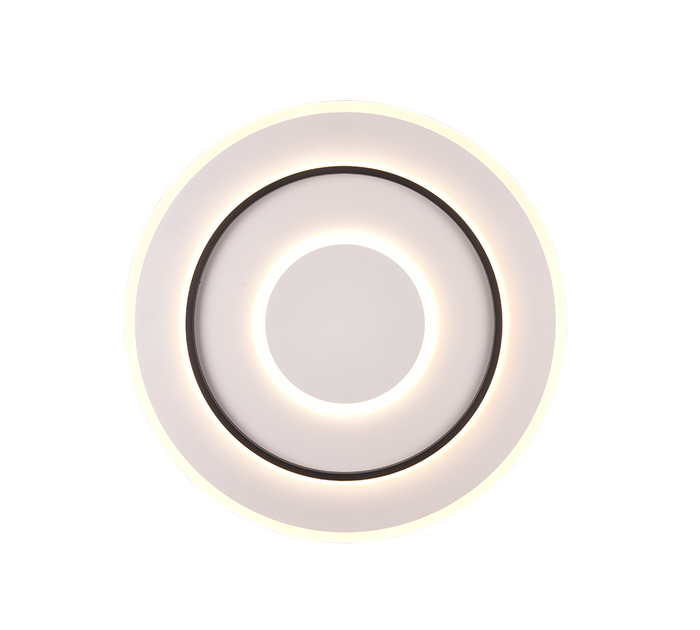 Plafoniera LED, metallo, bianco opaco, 60x6x60 cm, Jora