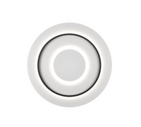 Plafoniera LED, metallo, bianco opaco, 60x6x60 cm, Jora