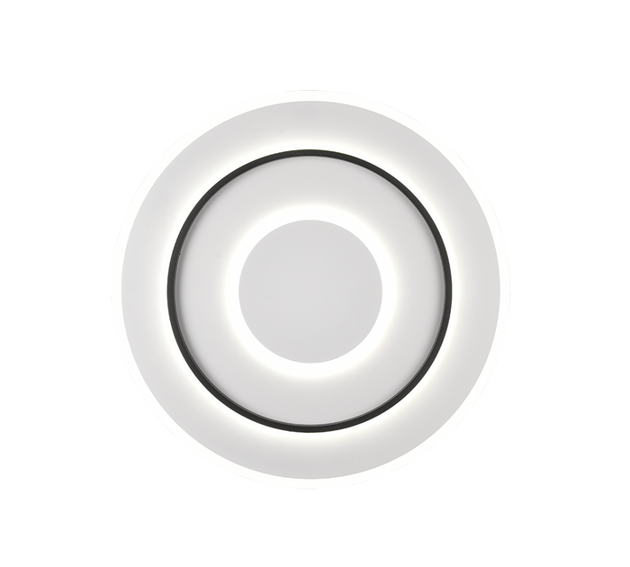 Plafoniera LED, metallo, bianco opaco, 60x6x60 cm, Jora