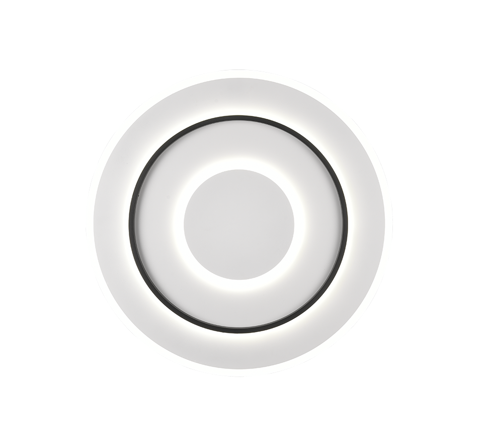 Plafoniera LED, metallo, bianco opaco, 60x6x60 cm, Jora