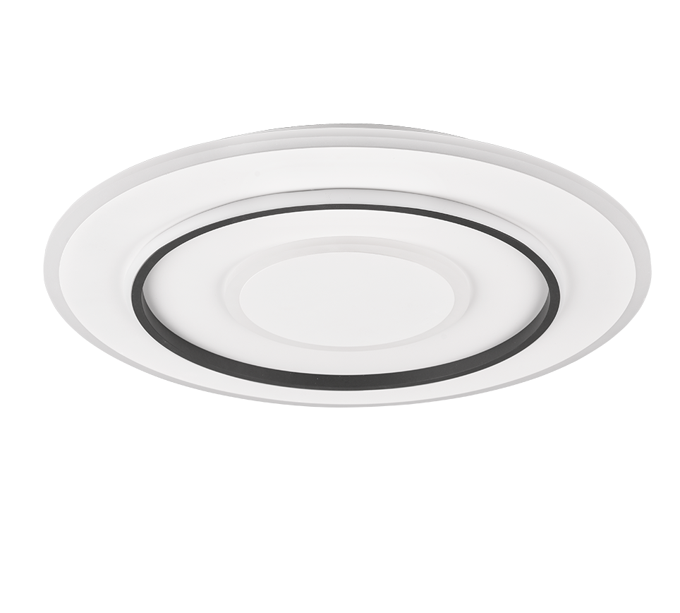 Plafoniera LED, metallo, bianco opaco, 60x6x60 cm, Jora