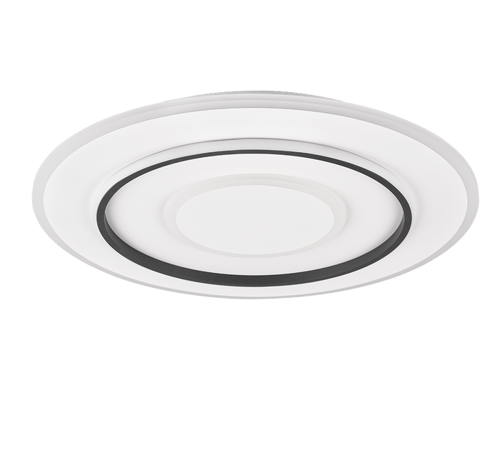 Plafoniera LED, metallo, bianco opaco, 60x6x60 cm, Jora