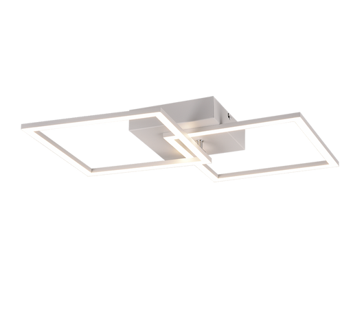 Plafoniera/Applique LED, metallo, bianco, L 44,6 cm, Trail