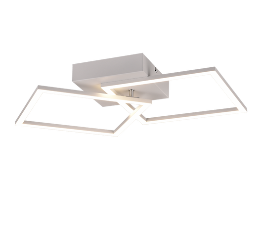 Plafoniera/Applique LED, metallo, bianco, L 44,6 cm, Trail