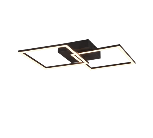 Plafoniera/Applique LED, metallo, nero, L 44,6 cm, Trail