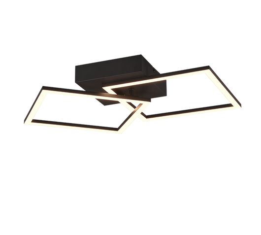 Plafoniera/Applique LED, metallo, nero, L 44,6 cm, Trail