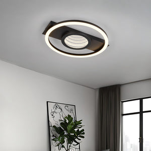 Plafoniera LED rotonda, metallo, nero, L 36 cm, Wheeler