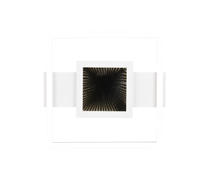 Plafoniera LED quadrata, metallo, bianco, 35x35 cm, Wheeler