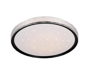Plafoniera LED cielo stellato, metallo, nero, D 40 cm, Varda