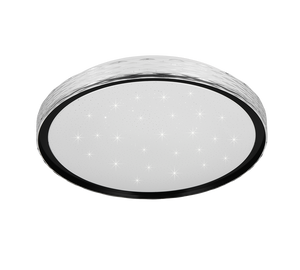 Plafoniera LED cielo stellato, metallo, nero, D 40 cm, Varda