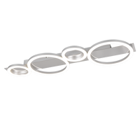 Plafoniera LED, metallo, cromato, L 72 cm, Lumos