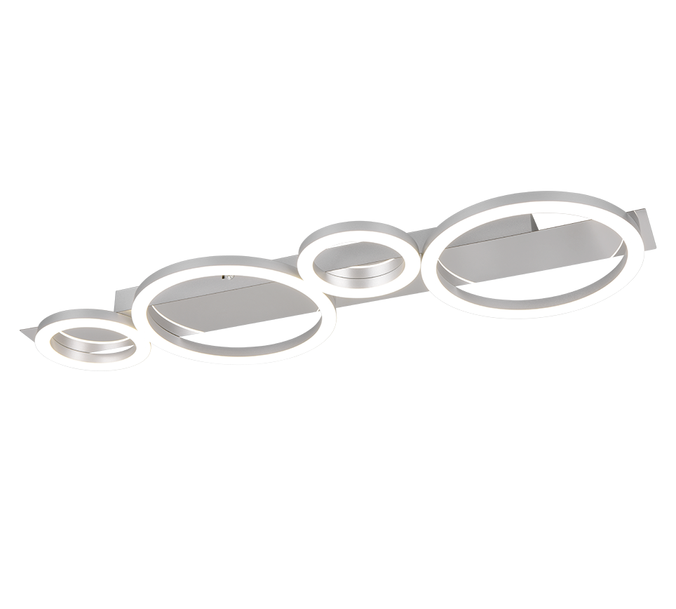 Plafoniera LED, metallo, cromato, L 72 cm, Lumos