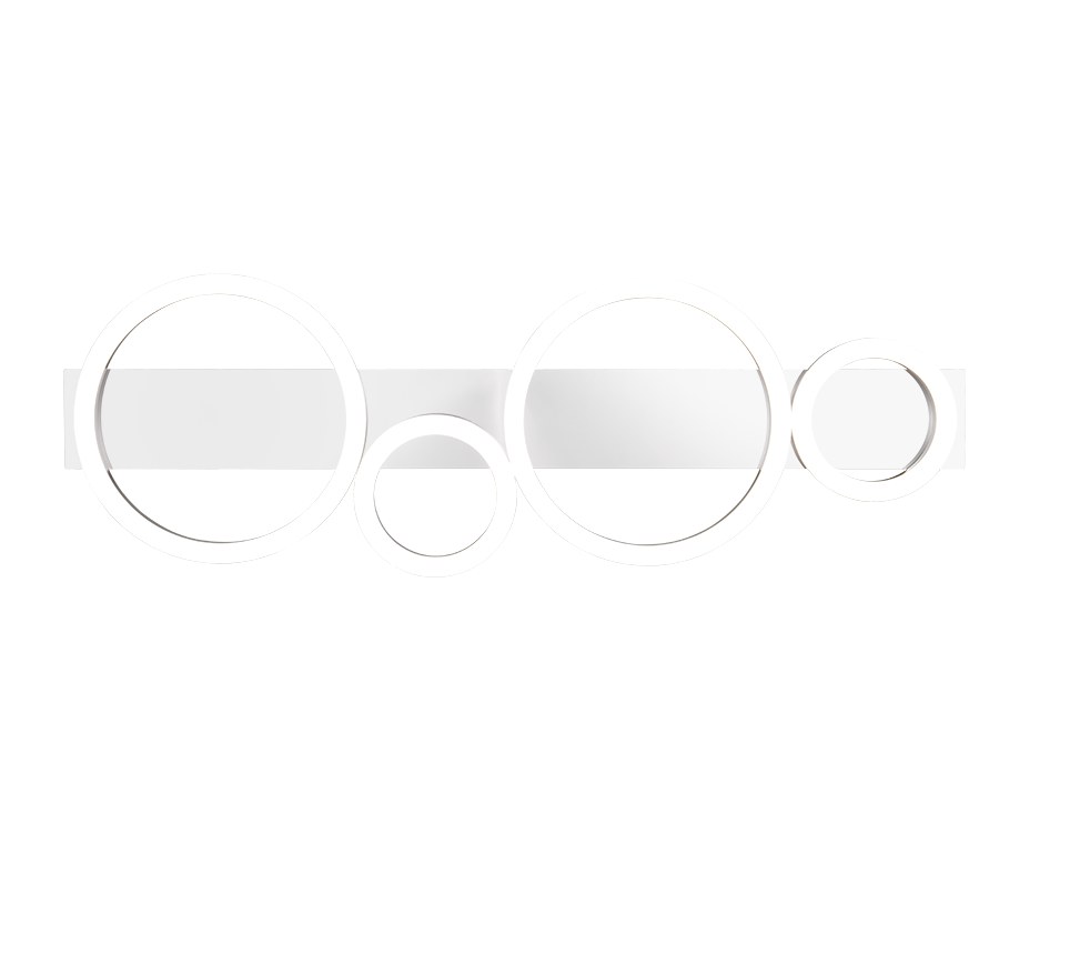 Plafoniera LED, metallo, cromato, L 72 cm, Lumos