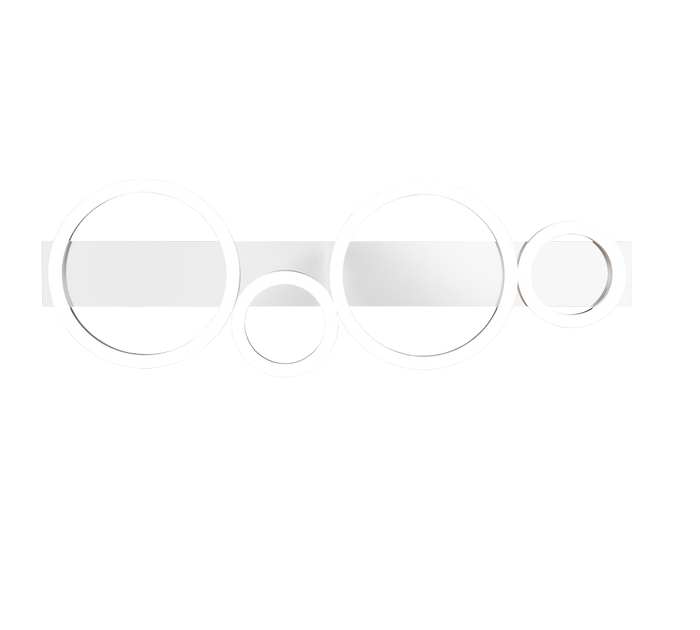 Plafoniera LED, metallo, cromato, L 72 cm, Lumos