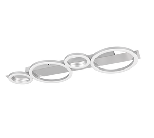 Plafoniera LED, metallo, cromato, L 72 cm, Lumos