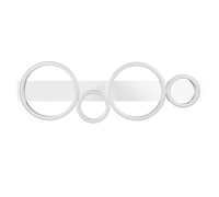 Plafoniera LED, metallo, cromato, L 72 cm, Lumos