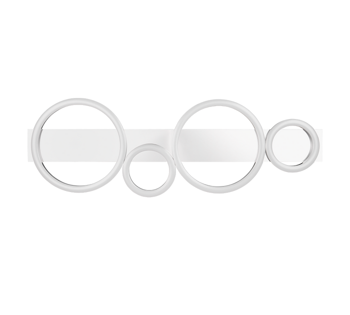 Plafoniera LED, metallo, cromato, L 72 cm, Lumos