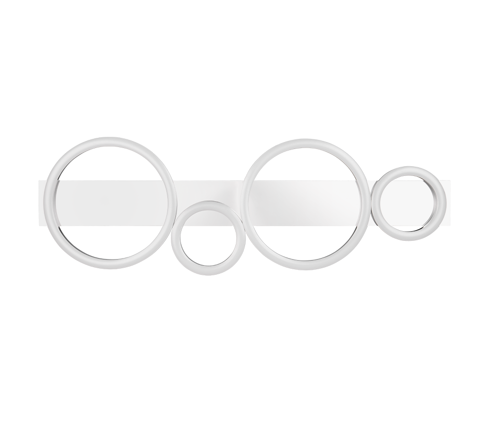 Plafoniera LED, metallo, cromato, L 72 cm, Lumos