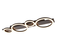 Plafoniera LED, metallo, nero, L 72 cm, Lumos