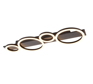 Plafoniera LED, metallo, nero, L 72 cm, Lumos