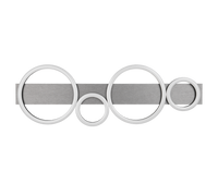 Plafoniera LED, metallo, nero, L 72 cm, Lumos