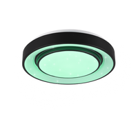 Plafoniera LED effetto cielo stellato, bordo nero, D 38 cm, Mona