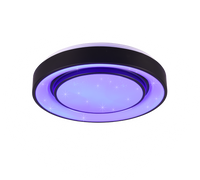 Plafoniera LED effetto cielo stellato, bordo nero, D 38 cm, Mona