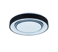 Plafoniera LED effetto cielo stellato, bordo nero, D 38 cm, Mona