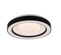 Plafoniera LED RGB effetto stelle, nero e cromo, 49x8 cm, Arco