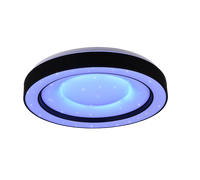 Plafoniera LED RGB effetto stelle, nero e cromo, 49x8 cm, Arco
